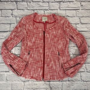 Joie Tweed blazer jacket. Medium. Pink/White**
